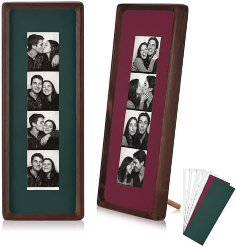 Lineshading 2 Pcs Walnut Wood Photo Strip Frames 12×4in Photobooth Frame by Lineshading