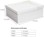 White Gift Box for Presents, 3 Pack, Large 13" x 10" x 5"，Box for Gifts - Image 2