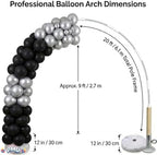 PMU DIY Professional Balloon Arch Deluxe Kit (Black and Silver) Balloon Garland for Party Decoration, Decoration Kit for Birthday Party, Wedding, Graduation, Baby Shower (41687-61646) Pkg/1 - Image 5