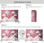 YongFoto Cute Sky Clouds Star Pink Backdrop 8x6ft Kids Photography Background Boy Girl Birthday Baby Shower Cradle Ceremony Party Banner Child Portrait Photoshoot Wallpaper Photo Studio Booth Props - Image 5