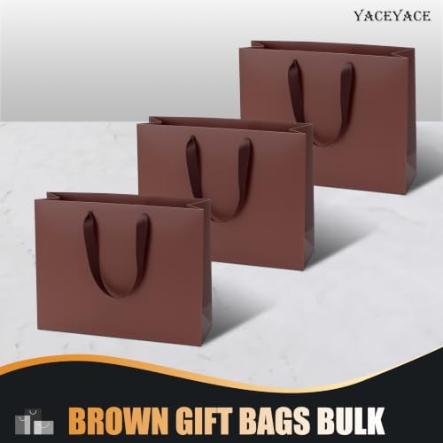 YACEYACE Brown Gift Bags Bulk, 20 Pack Brown Gift Bags with Handles - Image 6