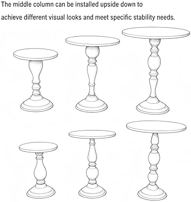 Black 3Pcs Metal Round Vintage Cake Stand Set 10"12" Dessert Display - Image 6