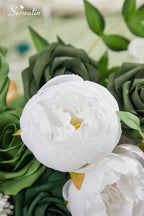 Serwalin Green Artificial Flowers Box Silk Flowers with Stems for Wedding - Image 7