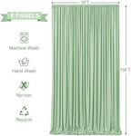 40ft x 15ft Sage Green Wrinkle Free Backdrop Curtains for Wedding Party Backdrops Curtain Drapes Fabric Decorations Photo Back Drop Cloth for Baby Shower Photography Stage Reception - Image 5