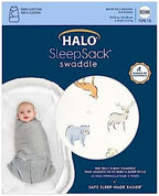 HALO 100% Cotton Sleepsack Swaddle, 3-Way Adjustable Wearable Blanket, TOG 1.5, Forest Friends, Newborn, 0-3 Months - Image 2