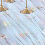 Floral Gauze Table Runner Centerpieces 10ft Embroidery Flower Tulle Spring - Image 6