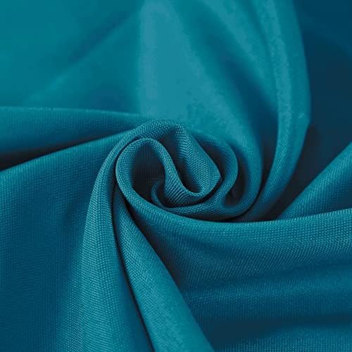Fokitut 2 Pack Waterproof Round Tablecloth, 120 Inch, Stain Resistant and Wrinkle Polyester Table Cloth, Fabric Table Cover for Kitchen Dining, Wedding, Party, Holiday Dinner-Caribbean Blue - Image 4