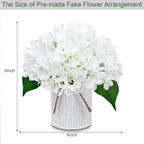 Ivory White Flower Table Centerpieces,Set of 6, Hydrangeas - Image 2