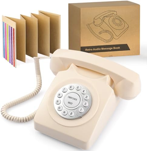 Audio Guest Book Wedding Phone, Record Guest Messages, Retro Audio Guestbook for Wedding, Baby Shower Message Voicemail, Save The Congratulations of Relatives and Friends by NISAIKLUZ