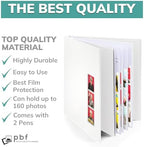 PBF (10 Pack) Photo Booth Album, Guest Book with 2x6 Clear Picture Inserts, White Cover with Plastic Sleeves & White Pages, Scrapbook Album for Photo Strips, Memory Book, Wedding, and Baby Showers - Image 4