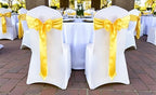 MDS® Pack of 75 Satin Chair Sashes for Wedding & Events – Yellow Gold - Image 2