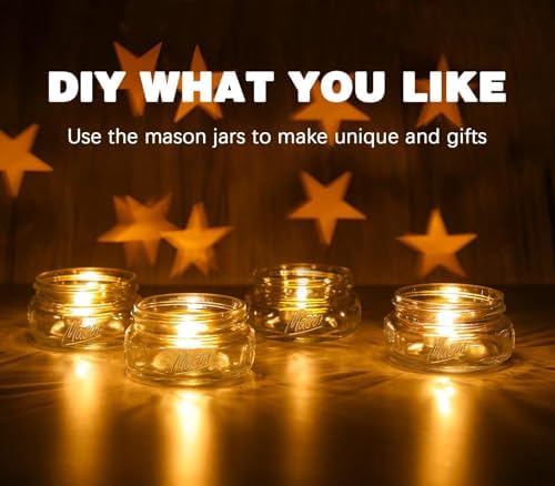 Mason Jars, 8 OZ, Wide Mouth, 12 Pack with Lids and Bands, Glass Canning Jars for Canning, Pickling, Preserving, Jam, Honey, Wedding Favors, Shower Favors (12 Pack, Clear) - Image 5