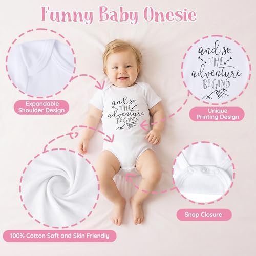 Baby Girl Gift Set - 12 Pcs Newborn Essentials with Bunny Lovey, 100% Cotton Onesie, Milestone Sign & Photo Frame - Unique Carriage Storage Box, Ready-to-Gift Baby Shower Gifts for Newborn Girls - Image 4