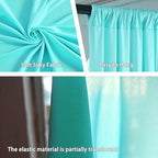 10 x 7 Feet Blue-Green Backdrop Curtain for Partie, Background Curtains for Photoshoot, Birthday, Wedding, Halloween, Thanksgiving, Christmas Day, New Year Party Decorations 5Ft x 7Ft, 2 Panels - Image 3