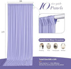 50 ft x 10 ft Wrinkle Free Lavender Backdrop Curtain for Parties, Polyester Light Purple Photo Backdrop Drapes 10 Panels 5x10ft for Baby Shower Photoshoot Wedding Birthday Party Photography Curtains - Image 5
