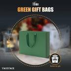 YACEYACE Green Gift Bags Bulk, 20 Pack Green Gift Bags with Handles - Image 3