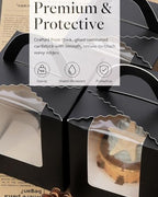 Bakepacker Auto Pop-up Cupcake Boxes, Black, 3.6"X3.6"X4.3", 100 Count - Image 6