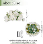 BLOSMON Faux Flower Balls Table Centerpieces, 2 Pcs, White, 14.2" Diameter - Image 5