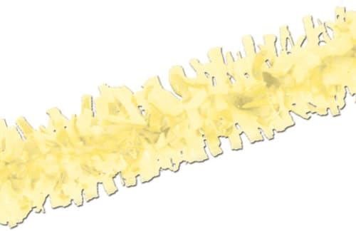 Beistle 24-Piece Tissue Festooning in Yellow, Decorative Wall Hanging for Birthday, Bridal or Baby Shower, Anniversary, Events, Parties, 25' by Beistle