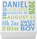 Let's Make Memories Personalized Keepsake Box for New Baby - Memento Storage - Memories Box - Nursery Decor - For Boys - 6" Hx12 Sq - Precious Memories - Blue by LetsMakeMemories