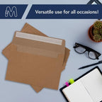 MOS Kraft Invitation Envelopes A2 (4.375 x 5.75 Inch) 500 Pack, Self-Seal Heavyweight Brown Envelopes for 4.25 x 5.5 Cards, Card Making, Rustic Wedding Invitations, Baby Shower - Image 5