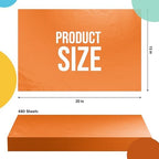 Party Solids Orange Tissue Paper for Gift Bags 15" X 20" 480 Sheets - Image 2