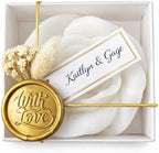 Scented White Rose Candles – Personalized Wedding Favor Candles, Bridal & Baby Shower Gifts with Dried Flowers, Wax Seal Gift Box (Bulk 10–100) - Image 6