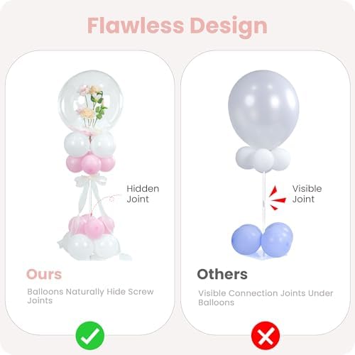 YALLOVE 10-Pack Clear Acrylic Balloon Centerpiece Stands - Image 5