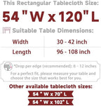Thick Deep Red Tablecloth, Water & Wrinkle Resistant, 54x120 Inch - Image 6