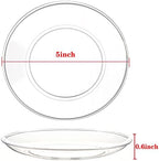 Tergy 200 Pack Disposable Clear Plates 5 Inch Plastic Dessert Plates Wedding Cake Appetizers Plates for Party Dinner BBQ Travel - Image 2