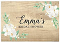 Andaz Press Custom Personalized Disposable Paper Placemats, 12 x 18 Inch, Set of 25, Custom Bridal Shower White and Wood Floral, Tableware, Dining, Tabletop, Table Setting for Bridal Shower by AndazPress