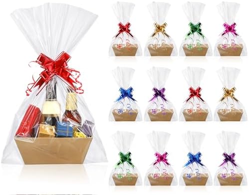 Canlierr 50 Pcs Gift Baskets, Kraft Trays with Handles,10 x 7 x 3 Inches by Canlierr