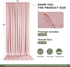 gogoparti 20x12ft Dusty Rose Backdrop Curtain, 4 Panels 5x12ft Thick Wrinkle-Free Polyester Fabric, Professional Photography Background for Wedding, Birthday, Baby Shower, Bridal Shower - Image 6