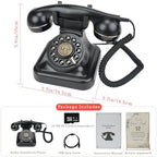 Audio Guest Book Wedding Phone, Vintage Voice Message Recorder with One-Touch Playback & Adjustable Volume for Wedding, Anniversary, Birthday, Bridal Shower, Baby Shower, Engagement (Black) - Image 5