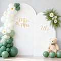 White Arch Backdrop Cover 2 Set - 7.2FT, 6FT Spandex Fitted Wedding Arch Stand Covers Round Top Chiara Arch Backdrop Stands Cover for Parties Birthday Banquet Photo Background Decoration by WishCare