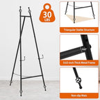 Heavy Duty Large Easel Stand for Mirror Display Wedding Sign(Black 47'') - Image 3