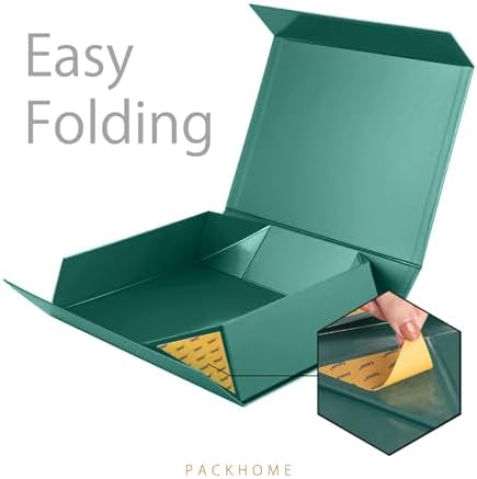 PACKHOME 6 Large Green Gift Boxes 13.5x10x3.5in Magnetic Lids for Shirt - Image 5