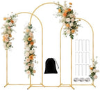 3 Pack Metal Arch Backdrop Stand(7.2 ft, 6.6 ft, 6 ft) Balloon Arbor Frame by Nisoger