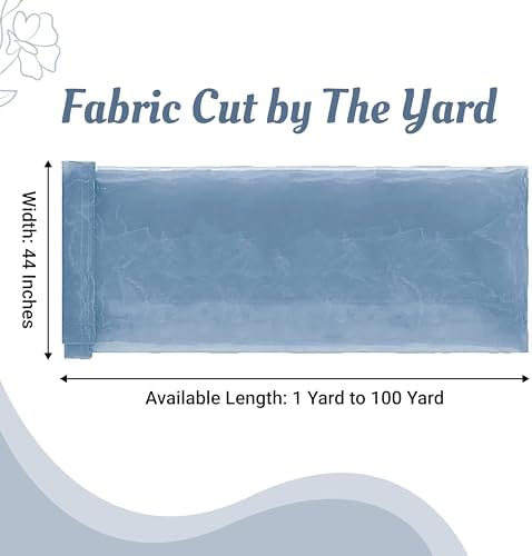 95 Yard Organza Fabric 44" Wide for Wedding Event Décor - Baby Blue - Image 2