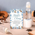Trelaco 12 Pcs Little Cowboy Baby Shower Games Bottle Chug Wooden Sign Set - Image 3