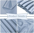 fani 120 PCS Satin Chair Sashes, 7x78 Inch, Dusty Blue - Image 3
