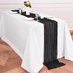 24 Pack Black Table Runner 10Ft Cheesecloth Table Runner Rustic Gauze Table Runners Romantic Long Sheer Fabric Cheese Cloth Table Runners for Wedding Party Bridal Baby Shower - Image 3