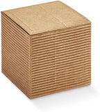 Pack of 40 Gift Favor Boxes with Lids (2.36 x 2.36 x 2.36 inch) - Ideal for Wedding - Corrugated Havana by BoxesCraftory