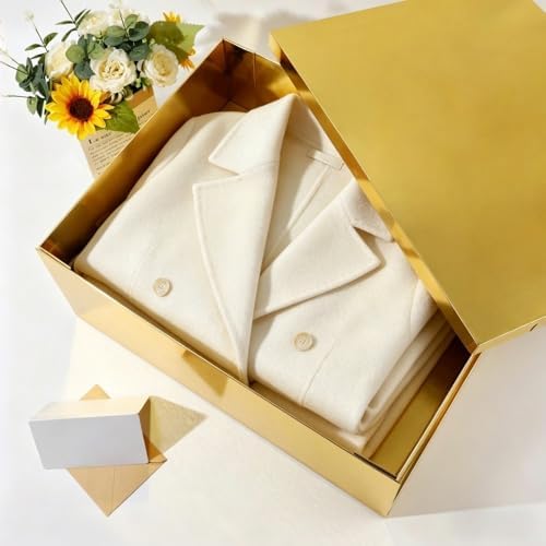 UoeRing Gold Extra Large Gift Box 1Pcs 22x17x9 inch,luxury Gift Box with Lid for Presents Birthday Christmas Valentine's Day (Contain Pull Bows,Card,Envelope,Filler) - Image 4