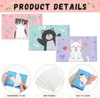 PerKoop 100 Pack Pocket Tissues Travel Slim Packs Small Facial Tissues Wallet Size Toilet Paper for Travel Guest Wedding Supplies, 4 Styles(Cat) - Image 3