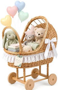 Vintage Wicker Baby Carriage Basket Set for Baby Shower, Wedding Party by Unknown