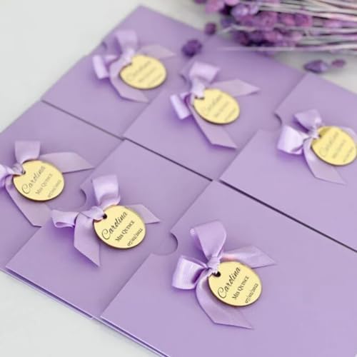 MXN Personalized Acrylic Mirror Tags,Custom Name Engraved Tag for Favors,Wedding,Baptism,Gift Tag,Acrylic Tags with Holes,Decoration Gift,Custome Gift,(Excluding Ribbons) (100pcs) - Image 3