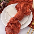 Burnt Orange Cheesecloth Napkins Terracotta Cloth Napkins,Set of 50 - Image 5