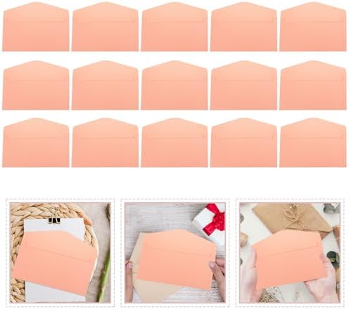 50pcs Iridescent Paper Invitation Envelopes Pink for Banquet - Image 6