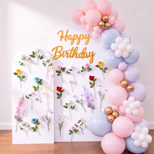 26 Pcs Happy Birthday Floral Backdrop Arch Baby Shower by Unknown